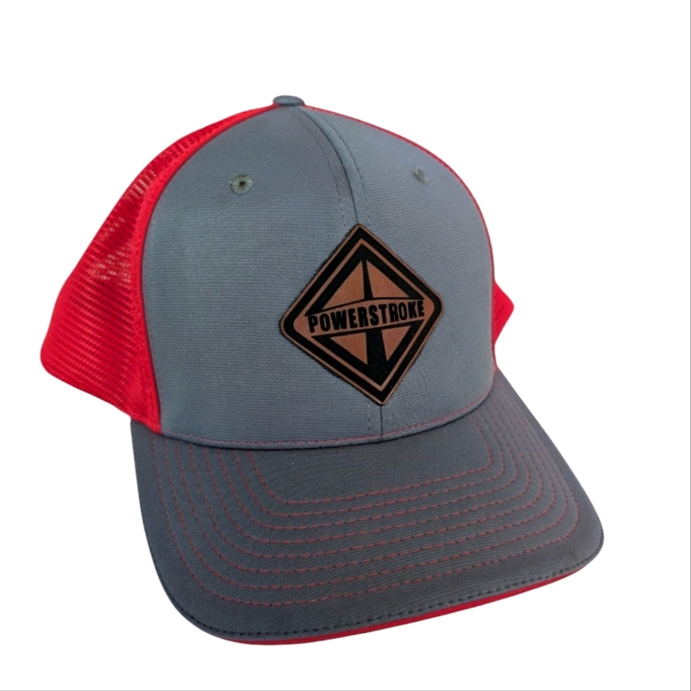 Trucker Hat, Powerstroke Leather Patch. Richardson 112